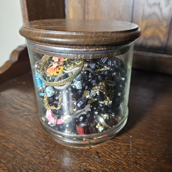 Assorted Jewelry Collection in Glass Jar - Picture 2 of 7